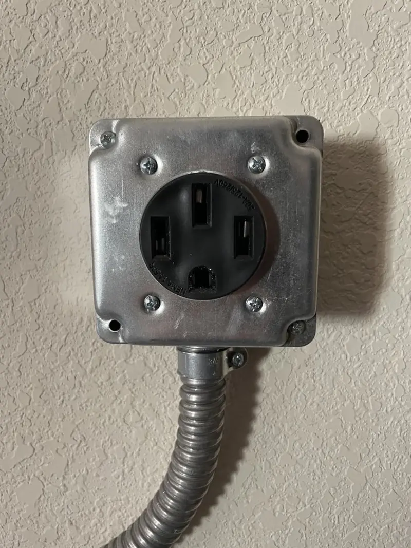 NEMA 14-50 outlet installed for Smart Home Electrical in Fairfield Glade