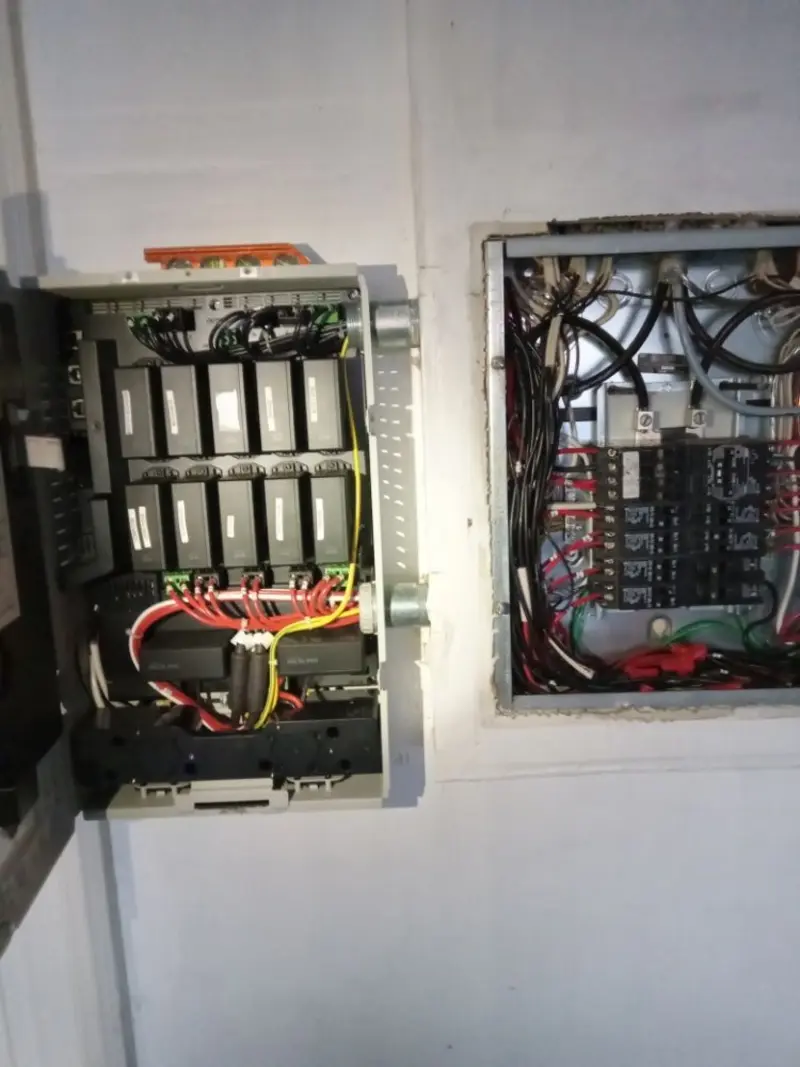 Electrical panel upgrade completed for Security Camera Wiring in Fairfield Glade